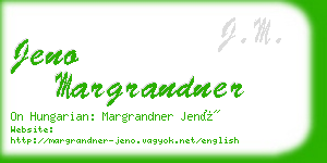 jeno margrandner business card